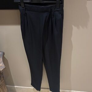 Aritzia Wilfred Black Messaux crossover trousers